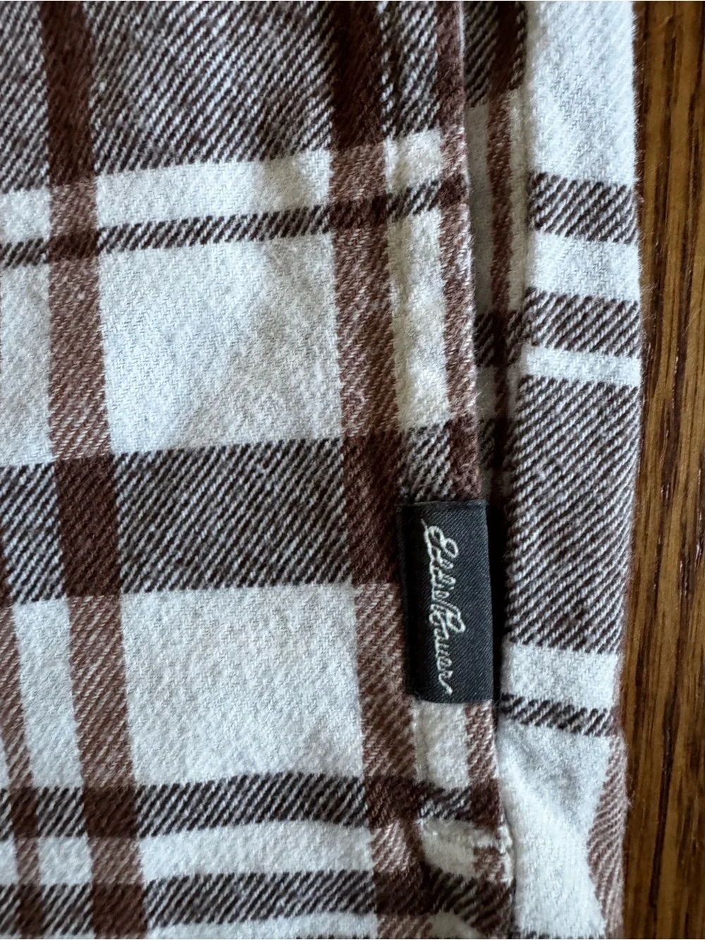 ddie Bauer Men’s L Brown Plaid Cotton Lounge Pajama Pants Drawstring